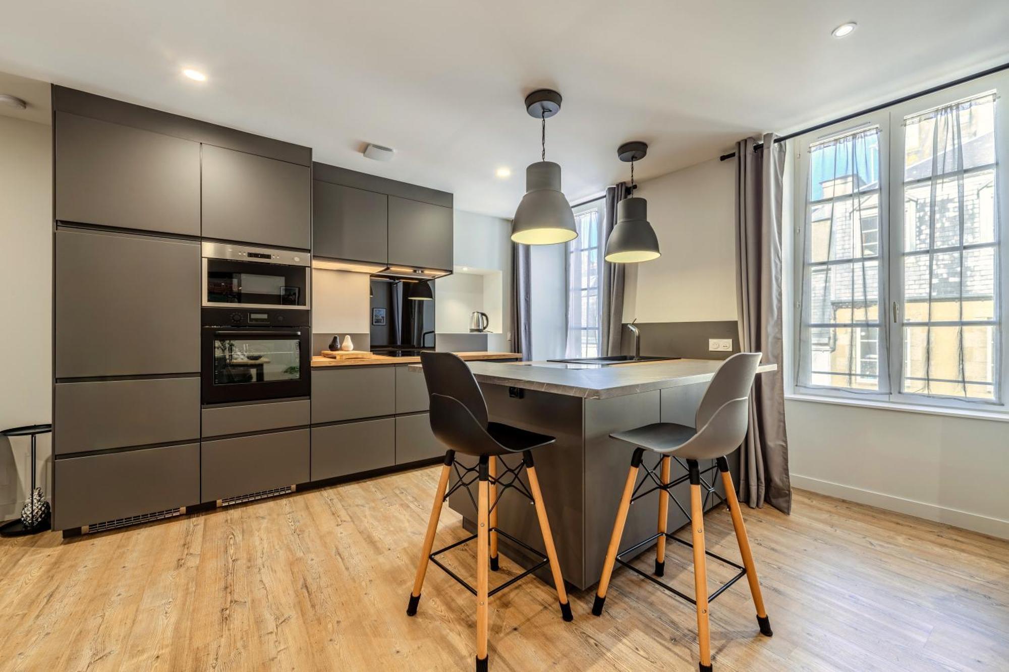 Appartement Du Theatre Morlaix Bagian luar foto